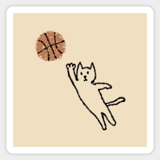 cat, I CAN DUNK Sticker